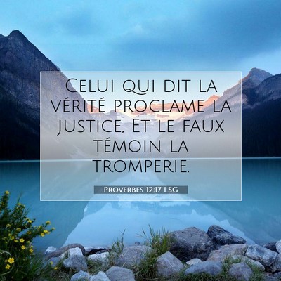 Proverbes 12:17 LSG Image du verset biblique