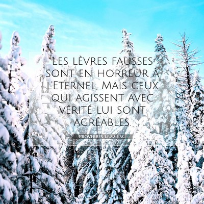 Proverbes 12:22 LSG Image du verset biblique