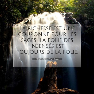 Proverbes 14:24 Verset biblique expliqué