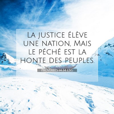 Proverbes 14:34 LSG Image du verset biblique