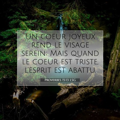 Proverbes 15:13 LSG Image du verset biblique