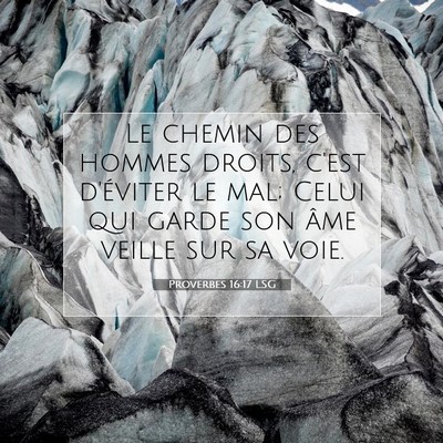 Proverbes 16:17 LSG Image du verset biblique