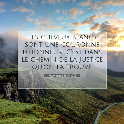 Proverbes 16:31 LSG Image du verset biblique