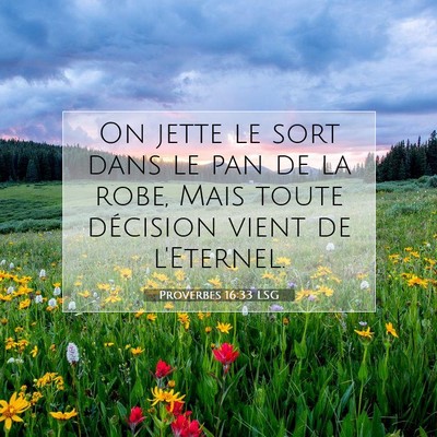 Proverbes 16:33 LSG Image du verset biblique