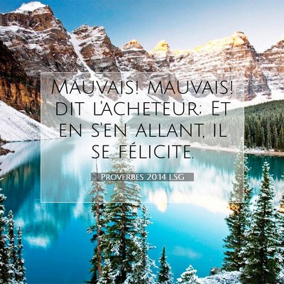 Proverbes 20:14 LSG Image du verset biblique