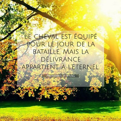 Proverbes 21:31 LSG Image du verset biblique