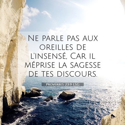 Proverbes 23:9 Verset biblique expliqué