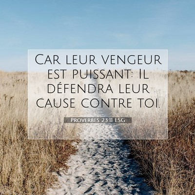 Proverbes 23:11 Verset biblique expliqué