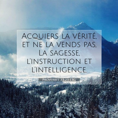 Proverbes 23:23 LSG Image du verset biblique