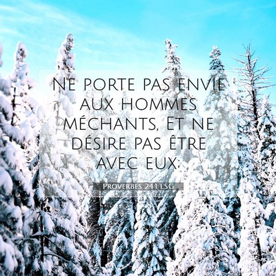 Proverbes 24:1 LSG Image du verset biblique