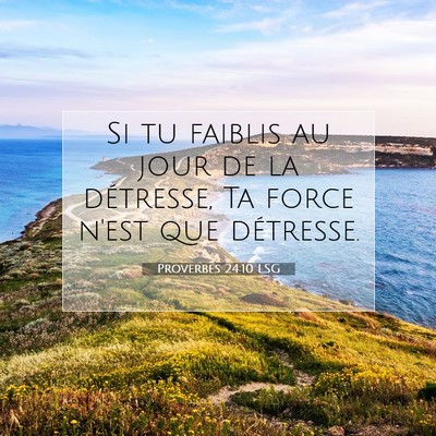 Proverbes 24:10 Verset biblique expliqué