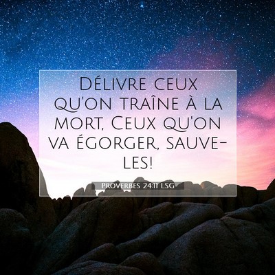 Proverbes 24:11 LSG Image du verset biblique