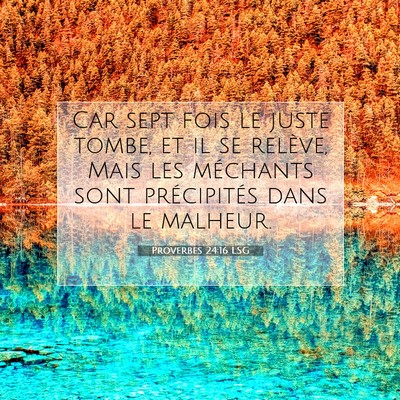 Proverbes 24:16 LSG Image du verset biblique