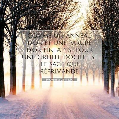 Proverbes 25:12 Verset biblique expliqué