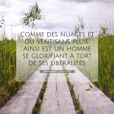 Proverbes 25:14 Verset biblique expliqué