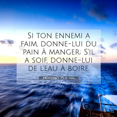 Proverbes 25:21 LSG Image du verset biblique