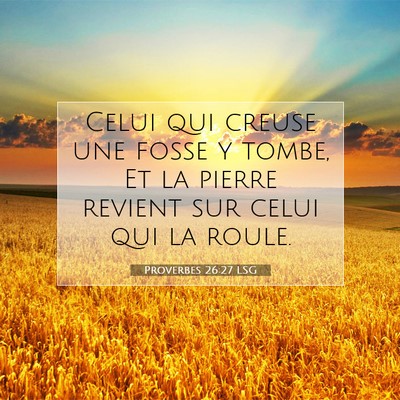 Proverbes 26:27 Verset biblique expliqué