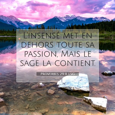 Proverbes 29:11 Verset biblique expliqué