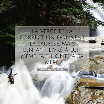 Proverbes 29:15 LSG Image du verset biblique