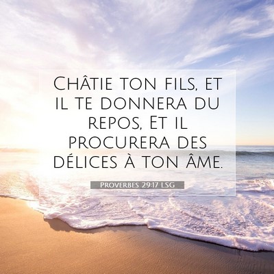 Proverbes 29:17 Verset biblique expliqué