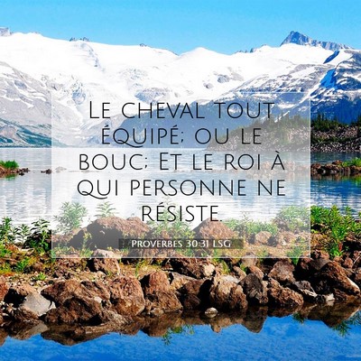 Proverbes 30:31 Verset biblique expliqué