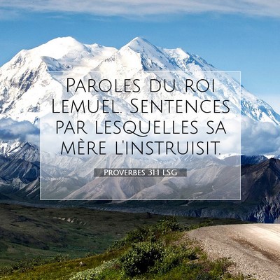 Proverbes 31:1 LSG Image du verset biblique