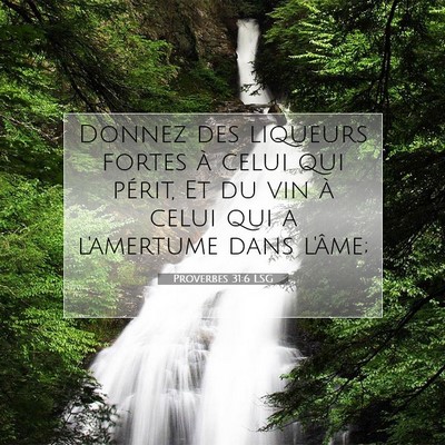 Proverbes 31:6 LSG Image du verset biblique