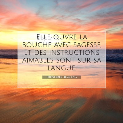 Proverbes 31:26 Verset biblique expliqué