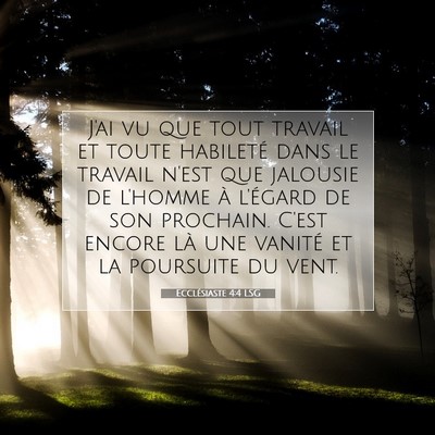 Ecclésiaste 4:4 LSG Image du verset biblique