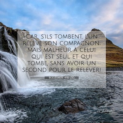 Ecclésiaste 4:10 LSG Image du verset biblique