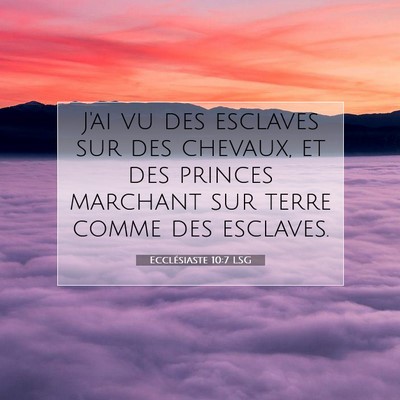 Ecclésiaste 10:7 Verset biblique expliqué