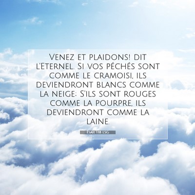 Ésaïe 1:18 LSG Image du verset biblique