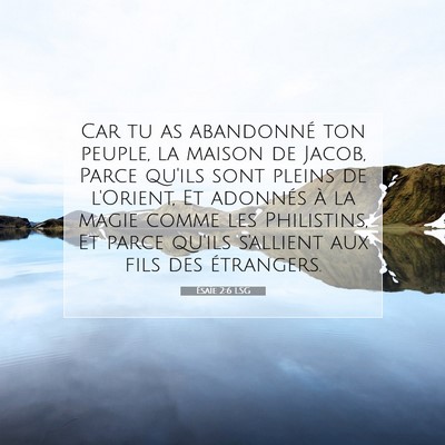 Ésaïe 2:6 LSG Image du verset biblique