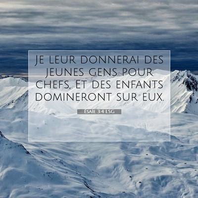 Ésaïe 3:4 Verset biblique expliqué