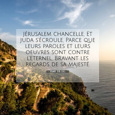 Ésaïe 3:8 LSG Image du verset biblique