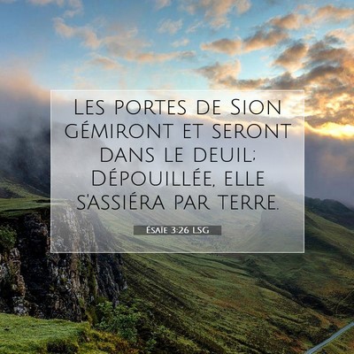 Ésaïe 3:26 LSG Image du verset biblique