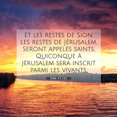 Ésaïe 4:3 LSG Image du verset biblique