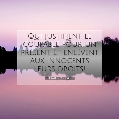 Ésaïe 5:23 Verset biblique expliqué