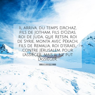 Ésaïe 7:1 Verset biblique expliqué