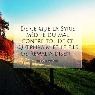 Ésaïe 7:5 Verset biblique expliqué