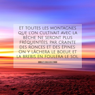 Ésaïe 7:25 Verset biblique expliqué