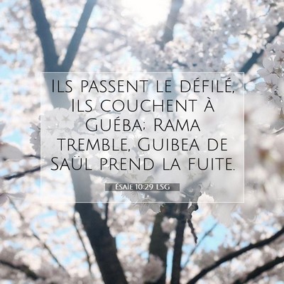 Ésaïe 10:29 Verset biblique expliqué