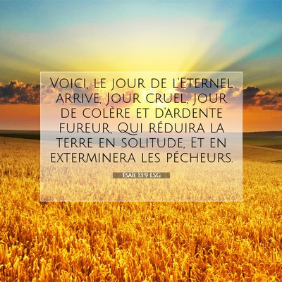 Ésaïe 13:9 LSG Image du verset biblique