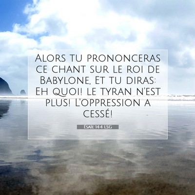 Ésaïe 14:4 LSG Image du verset biblique