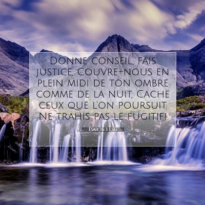 Ésaïe 16:3 LSG Image du verset biblique