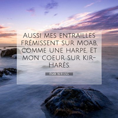 Ésaïe 16:11 LSG Image du verset biblique