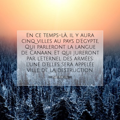 Ésaïe 19:18 LSG Image du verset biblique