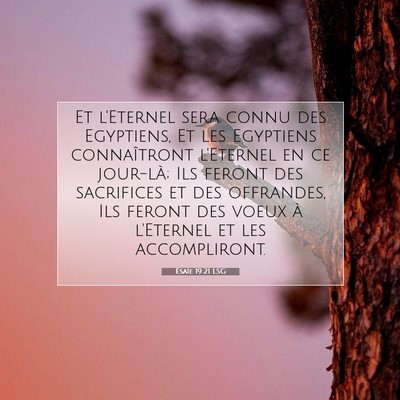 Ésaïe 19:21 LSG Image du verset biblique