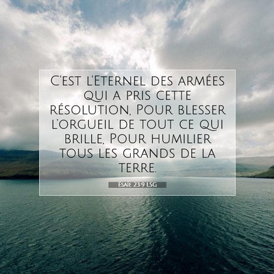 Ésaïe 23:9 LSG Image du verset biblique