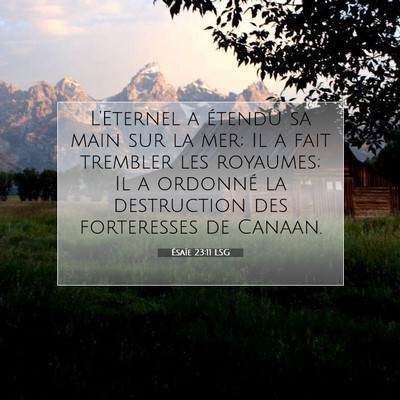 Ésaïe 23:11 LSG Image du verset biblique